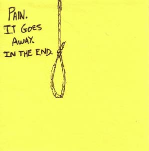 end of your rope ignorant art on a sticky note