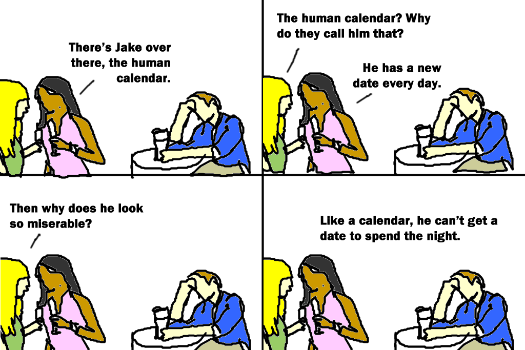 human calendar lowbrow comics