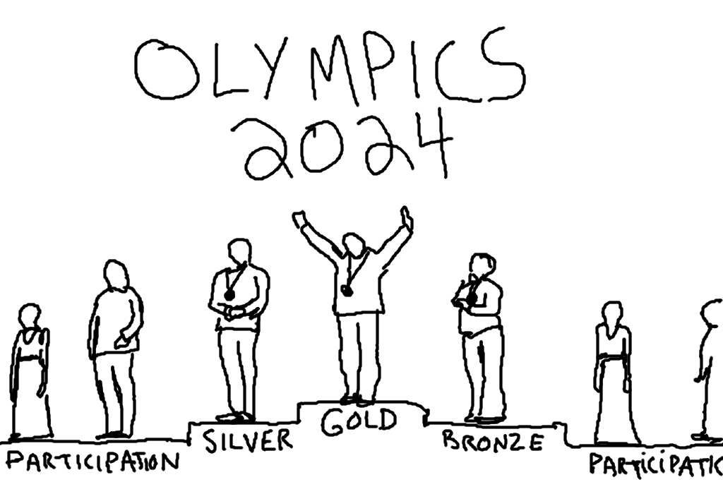 olympics 2024 agressive cartoons