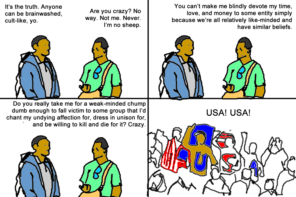 patriotism II crazy comic strip