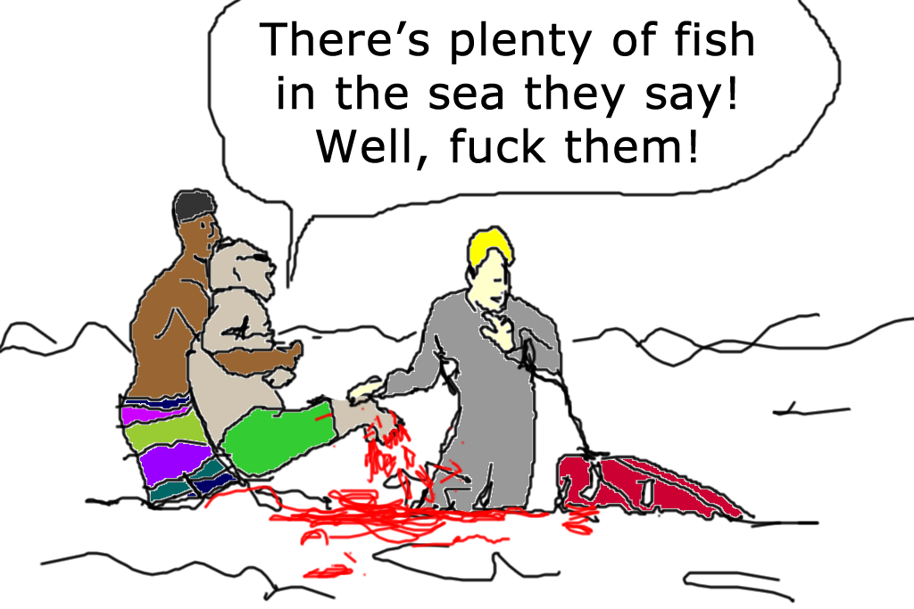 plenty of fish brutalist cartoons