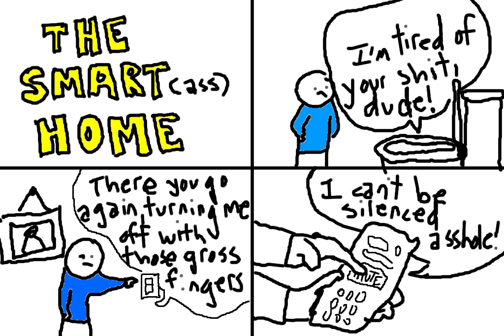 the smart(ass) home non-PC cartoons