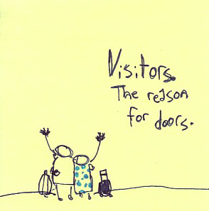visitors sticky note drawing