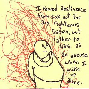 abstinence sticky note drawing