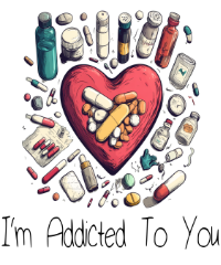 adult st. valentine's day addiction trippy love design