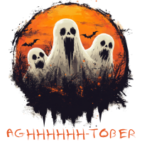 spooky and cute october halloween ghost design merch