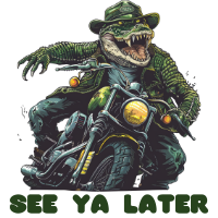 biker gang patch alligator crocodile motorcycle decals shirts mugs