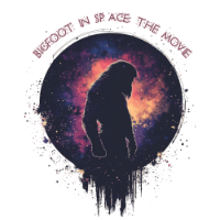 bigfoot in space sasquatch science fiction movie art merch