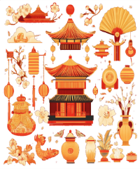 lunar festival china icons art