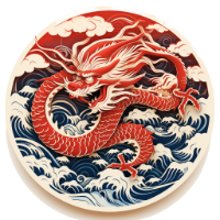 chinese new year dragon stickers and merchandise