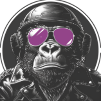 motorcycle gang ape gorilla monkey patch merch