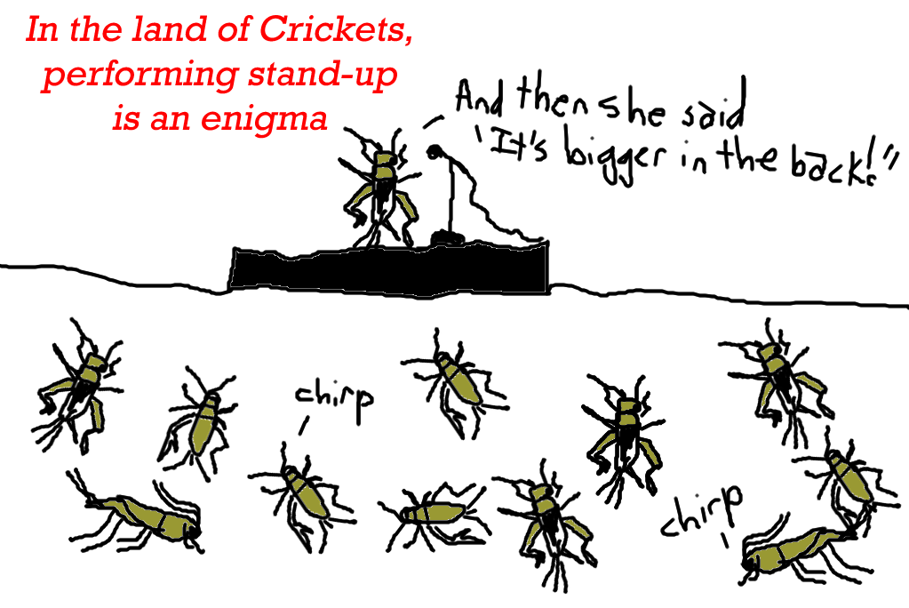 cricket sounds digital comic strip
