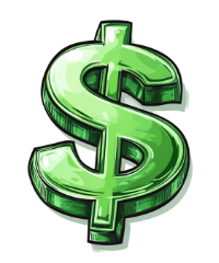 us dollar symbol gifts artwork