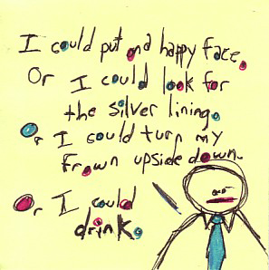 dr. alcohol sticky note drawing