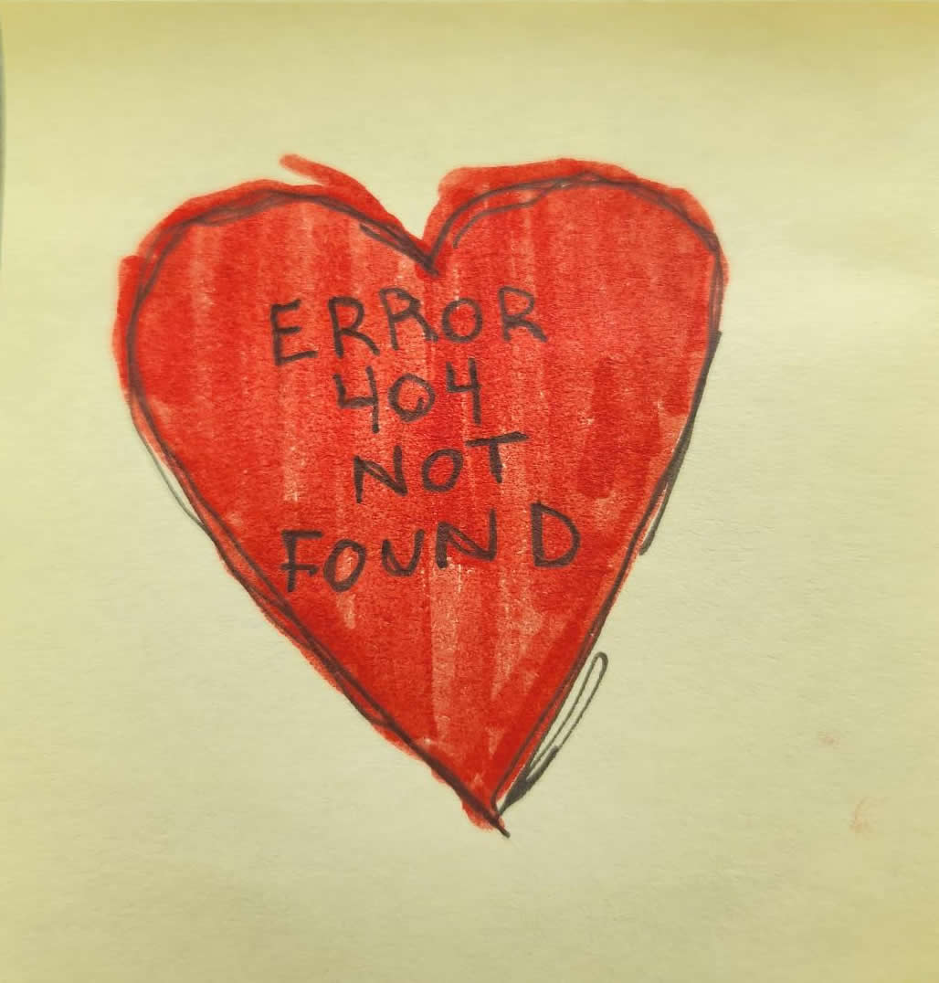 error sticky note heartless post it art