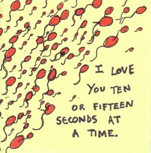 eruption of love sticky note artsy farty comic