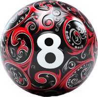 psychedlic eight ball pool player art