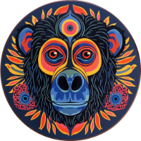 guna indian tribal molas art monkey t-shirt