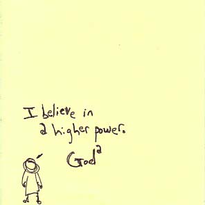 god squared post-it note comic strip