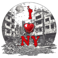 I love new york slum ghetto design stickers