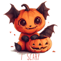 too cute for halloween pumpkin monster merch