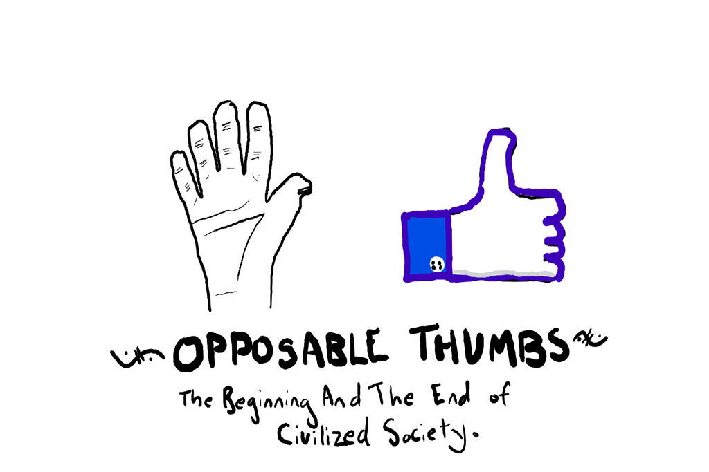 opposable thumb embarrassing comic strips