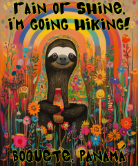 take a hike tree hugger sloth shirt art