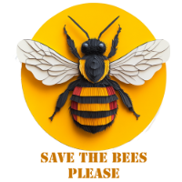save the bees save the planet eco-friendly art for stickers