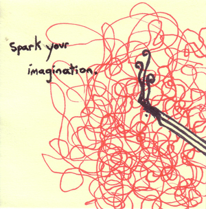 spark post-it note drawing