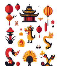 lunar festival artwork design cute dragon t-shirt art