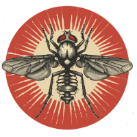 creepy fly stickers and decals