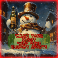 spirited christmas snowman spirits greeting card art