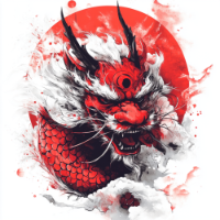 chinese new year nian lunar dragon red decals